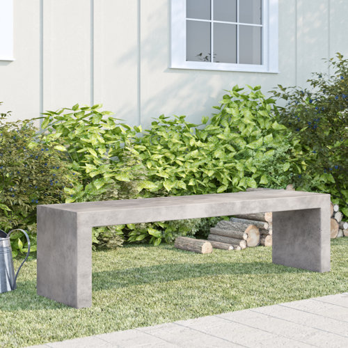 Foundry Select Colegrove Backless Concrete Garden Bench & Reviews | Wayfair